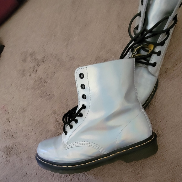 !!!Limited Edition!!! Silver Holo Doc Martins - Picture 2 of 3